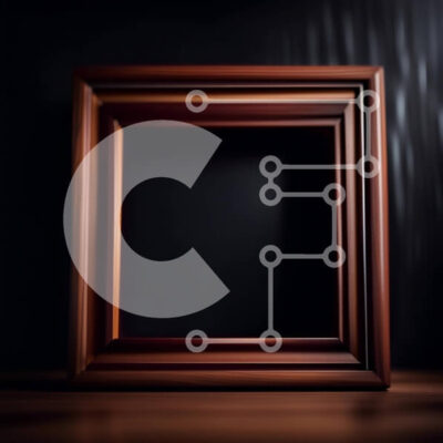 Intra Συλλεκτικό Ξύλινο Παζλ Plywood 4mm - Άδειο ξύλινο πλαίσιο εικόνας σε σκούρο ξύλινο τραπέζι Σε Ξύλινο Κουτί - Διαστάσεις: 10x10 cm – 25 κομμάτια - Image 1