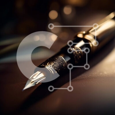 Intra Συλλεκτικό Ξύλινο Παζλ Plywood 4mm - Όμορφη εικόνα ενός μαύρου και χρυσού στυλό Σε Ξύλινο Κουτί - Διαστάσεις: 10x10 cm – 25 κομμάτια - Image 1