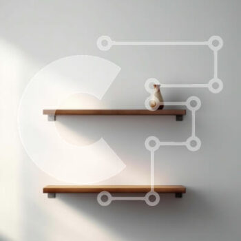 Intra Συλλεκτικό Ξύλινο Παζλ Plywood  4mm - Μινιμαλιστικός εσωτερικός σχεδιασμός: Ξύλινα ράφια και βάζο Σε Ξύλινο Κουτί - Διαστάσεις Puzzle: 10x10 cm – 25 κομμάτια - Image 1