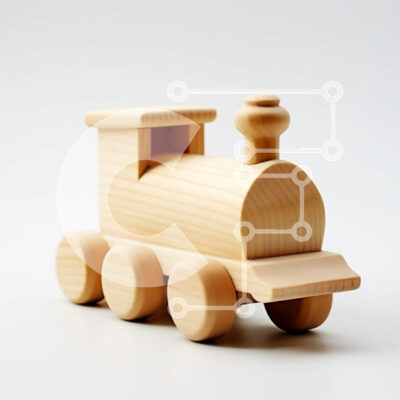 Intra Συλλεκτικό Ξύλινο Παζλ Plywood  4mm - Αξιολάτρευτο Ξύλινο Παιχνίδι Τρένο με ατμομηχανή και επιβατικά αυτοκίνητα Σε Ξύλινο Κουτί - Διαστάσεις: 10x10 cm – 25 κομμάτια - Image 1