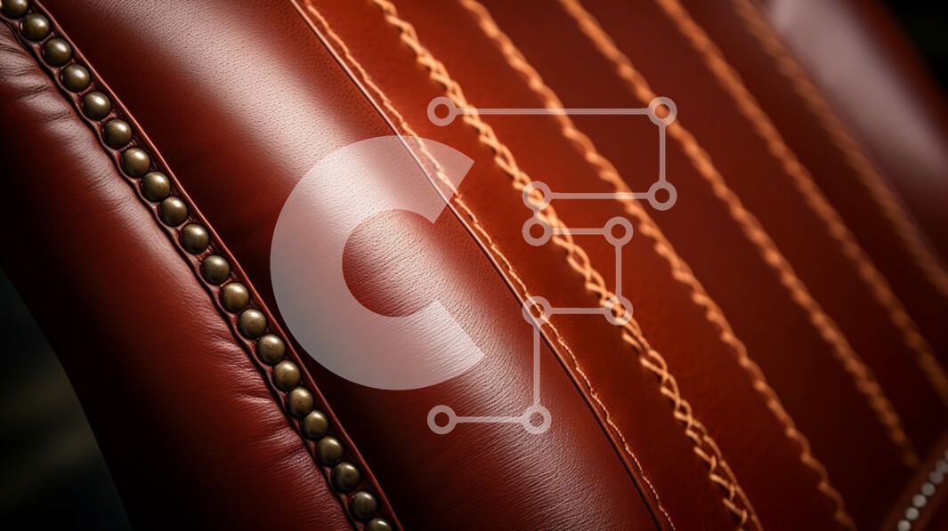 Intra Συλλεκτικό Ξύλινο Παζλ Plywood  4mm - Κομψή κόκκινη δερμάτινη καρέκλα με καφέ δερμάτινο κάθισμα και μπράτσα Σε Ξύλινο Κουτί - Διαστάσεις Puzzle: 10x10 cm – 25 κομμάτια