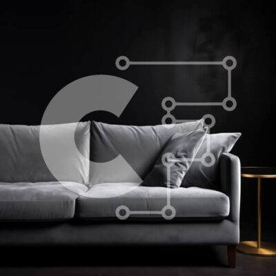 Intra Συλλεκτικό Ξύλινο Παζλ Plywood  4mm - Μοντέρνος Γκρι Καναπές με Ξύλινο Βοηθητικό Τραπέζι Σε Ξύλινο Κουτί - Διαστάσεις Puzzle: 10x10 cm – 25 κομμάτια - Image 1