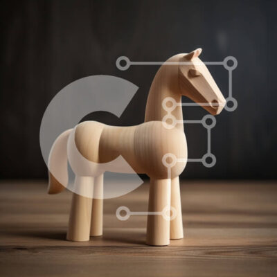 Intra Συλλεκτικό Ξύλινο Παζλ Plywood  4mm - Vintage ξύλινο παιχνίδι αλόγων με ρεαλιστικές λεπτομέρειες Σε Ξύλινο Κουτί - Διαστάσεις: 10x10 cm – 25 κομμάτια - Image 1