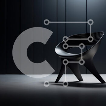 Intra Συλλεκτικό Ξύλινο Παζλ Plywood  4mm - Μαύρη καρέκλα σε μοντέρνο και μινιμαλιστικό σχέδιο Σε Ξύλινο Κουτί - Διαστάσεις Puzzle: 10x10 cm – 25 κομμάτια - Image 1