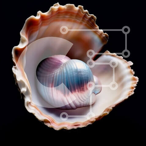 Intra Συλλεκτικό Ξύλινο Παζλ Plywood  4mm - Όμορφη κοντινή εικόνα ενός ροζ και λευκού κοχυλιού Σε Ξύλινο Κουτί - Διαστάσεις: 10x10 cm – 25 κομμάτια - Image 1