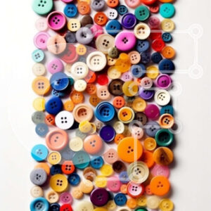 Intra Συλλεκτικό Ξύλινο Παζλ Plywood  4mm - Ζωντανό κολάζ με κουμπιά - Ιδανικό για χειροτεχνίες και σχέδιο Σε Ξύλινο Κουτί - Διαστάσεις: 10x10 cm – 25 κομμάτια