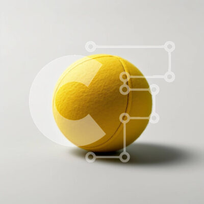 Intra Συλλεκτικό Ξύλινο Παζλ Plywood  4mm - Κίτρινη μπάλα σε γκρίζα επιφάνεια Σε Ξύλινο Κουτί - Διαστάσεις: 10x10 cm – 25 κομμάτια - Image 1