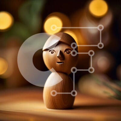 Intra Συλλεκτικό Ξύλινο Παζλ Plywood  4mm - Γαλήνιο και γαλήνιο ξύλινο άγαλμα μιας γυναίκας με περίπλοκα σκαλίσματα σε ένα τραπέζι Σε Ξύλινο Κουτί - Διαστάσεις: 10x10 cm – 25 κομμάτια - Image 1