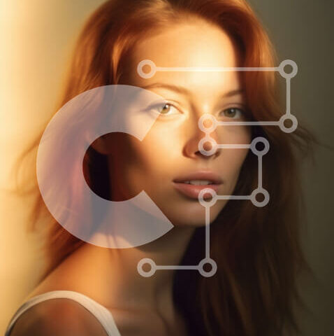 Intra Συλλεκτικό Ξύλινο Παζλ Plywood  4mm - Πορτρέτο μιας νεαρής γυναίκας με κόκκινα μαλλιά Σε Ξύλινο Κουτί - Διαστάσεις Puzzle: 10x10 cm – 25 κομμάτια - Image 1