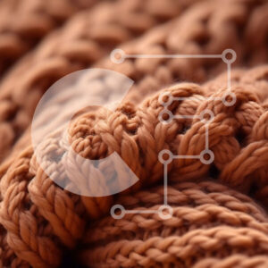 Intra Συλλεκτικό Ξύλινο Παζλ Plywood  4mm - Πλεκτό πουλόβερ με ραβδωτή υφή καφέ Σε Ξύλινο Κουτί - Διαστάσεις Puzzle: 10x10 cm – 25 κομμάτια