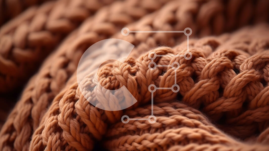 Intra Συλλεκτικό Ξύλινο Παζλ Plywood  4mm - Πλεκτό πουλόβερ με ραβδωτή υφή καφέ Σε Ξύλινο Κουτί - Διαστάσεις Puzzle: 10x10 cm – 25 κομμάτια