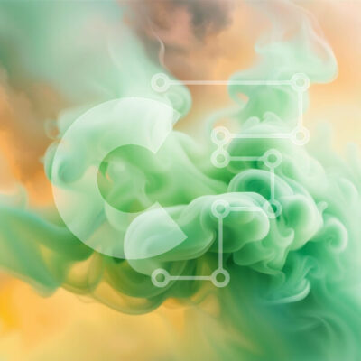 Intra Συλλεκτικό Ξύλινο Παζλ Plywood  4mm - Ζωντανός πράσινος και κίτρινος καπνός στον ουρανό Σε Ξύλινο Κουτί - Διαστάσεις: 10x10 cm – 25 κομμάτια - Image 1