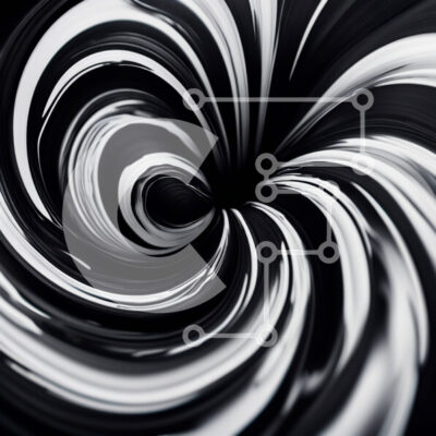 Intra Συλλεκτικό Ξύλινο Παζλ Plywood  4mm - Υπνωτικό Ασπρόμαυρο Σπιράλ Σε Ξύλινο Κουτί - Διαστάσεις Puzzle: 10x10 cm – 25 κομμάτια - Image 1