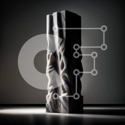 Intra Συλλεκτικό Ξύλινο Παζλ Plywood  4mm - Μεγάλη και μεγαλοπρεπής μαρμάρινη στήλη με λεπτομερή σκαλίσματα Σε Ξύλινο Κουτί - Διαστάσεις: 10x10 cm – 25 κομμάτια - Image 1