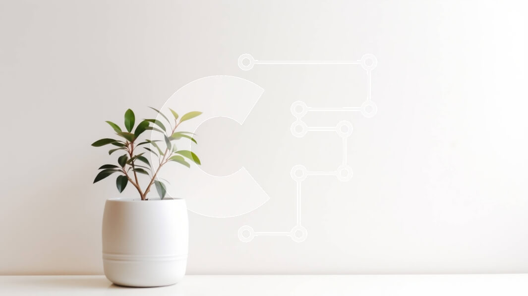 Intra Συλλεκτικό Ξύλινο Παζλ Plywood  4mm - Μικρό αειθαλές δέντρο σε λευκό κεραμικό δοχείο Σε Ξύλινο Κουτί - Διαστάσεις: 10x10 cm – 25 κομμάτια