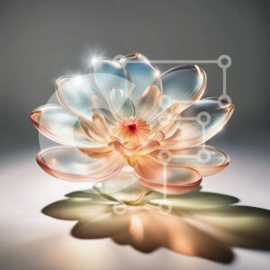 Intra Συλλεκτικό Ξύλινο Παζλ Plywood  4mm - Εκπληκτικό γυάλινο λουλούδι Lotus με παγωμένα πέταλα Σε Ξύλινο Κουτί - Διαστάσεις: 10x10 cm – 25 κομμάτια