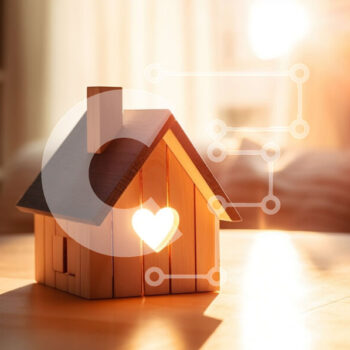 Intra Συλλεκτικό Ξύλινο Παζλ Plywood  4mm - Όμορφη εικόνα ενός μικρού ξύλινου σπιτιού με εγκοπή σε σχήμα καρδιάς στην μπροστινή πόρτα Σε Ξύλινο Κουτί - Διαστάσεις Puzzle: 10x10 cm – 25 κομμάτια - Image 1