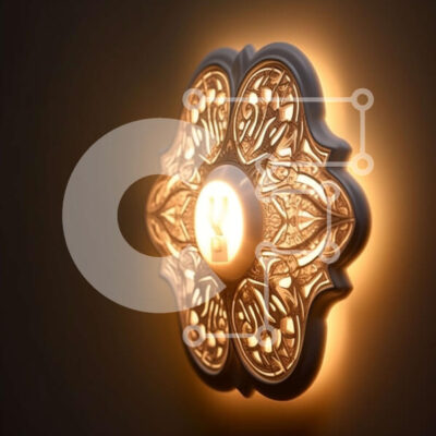 Intra Συλλεκτικό Ξύλινο Παζλ Plywood 4mm - Κομψή λευκή πορσελάνινη απλίκα τοίχου με floral σχέδιο Σε Ξύλινο Κουτί - Διαστάσεις Puzzle: 10x10 cm – 25 κομμάτια - Image 1