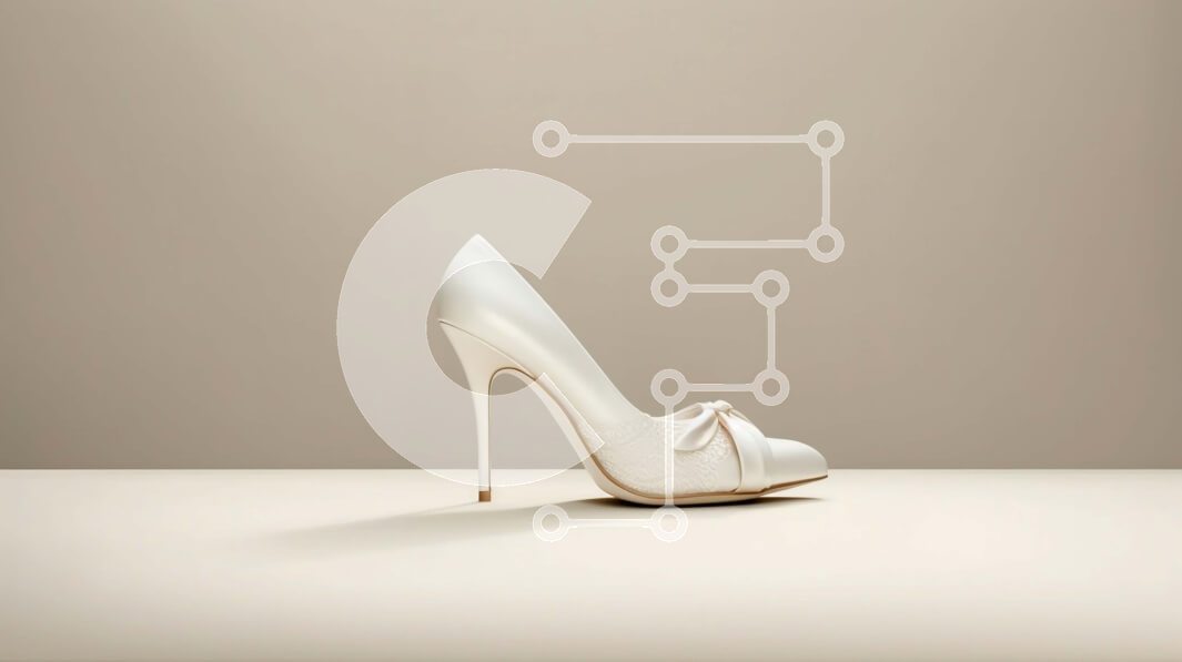 Intra Συλλεκτικό Ξύλινο Παζλ Plywood  4mm - Κομψό λευκό σατέν ψηλοτάκουνο παπούτσι με λουράκι στον αστράγαλο και λεπτομέρεια φιόγκου Σε Ξύλινο Κουτί - Διαστάσεις Puzzle: 10x10 cm – 25 κομμάτια