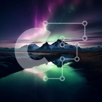 Intra Συλλεκτικό Ξύλινο Παζλ Plywood  4mm - Όμορφη εικόνα μιας χιονισμένης οροσειράς με βόρειο σέλας και ακίνητη λίμνη Σε Ξύλινο Κουτί - Διαστάσεις: 10x10 cm – 25 κομμάτια - Image 1