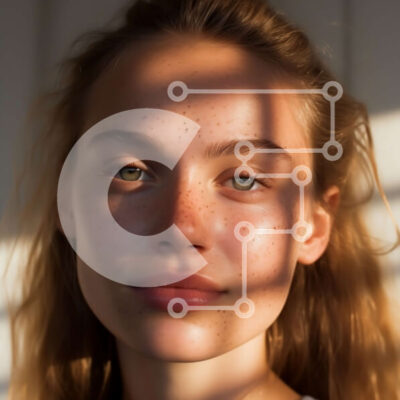 Intra Συλλεκτικό Ξύλινο Παζλ Plywood  4mm - Ουδέτερο πορτρέτο μιας γυναίκας με φακίδες μπροστά από ένα παράθυρο Σε Ξύλινο Κουτί - Διαστάσεις Puzzle: 10x10 cm – 25 κομμάτια - Image 1