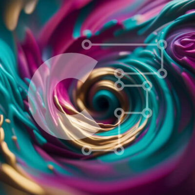 Intra Συλλεκτικό Ξύλινο Παζλ Plywood  4mm - Δονούμενη και εντυπωσιακή αφηρημένη εικόνα του στροβιλιζόμενου, πολύχρωμου υγρού Σε Ξύλινο Κουτί - Διαστάσεις Puzzle: 10x10 cm – 25 κομμάτια - Image 1