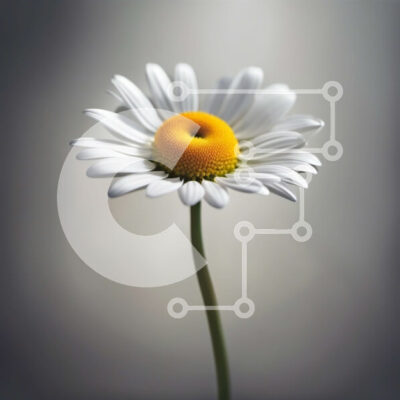 Intra Συλλεκτικό Ξύλινο Παζλ Plywood  4mm - Όμορφη εικόνα μιας λευκής μαργαρίτας με κίτρινο κέντρο Σε Ξύλινο Κουτί - Διαστάσεις: 10x10 cm – 25 κομμάτια - Image 1