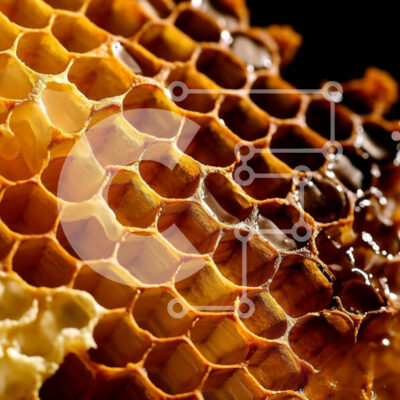 Intra Συλλεκτικό Ξύλινο Παζλ Plywood  4mm - Ασπρόμαυρη εικόνα κηρήθρας με εξαγωνικά κελιά Σε Ξύλινο Κουτί - Διαστάσεις: 10x10 cm – 25 κομμάτια - Image 1