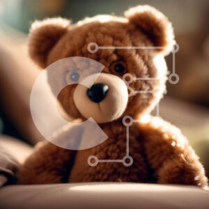 Intra Συλλεκτικό Ξύλινο Παζλ Plywood  4mm - Αξιολάτρευτη εικόνα ενός καφέ αρκουδάκι που κάθεται σε έναν καναπέ Σε Ξύλινο Κουτί - Διαστάσεις: 10x10 cm – 25 κομμάτια