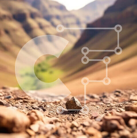 Intra Συλλεκτικό Ξύλινο Παζλ Plywood  4mm - Ορεινό τοπίο με μικρό βράχο σε χωματόδρομο Σε Ξύλινο Κουτί - Διαστάσεις Puzzle: 10x10 cm – 25 κομμάτια - Image 1