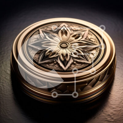 Intra Συλλεκτικό Ξύλινο Παζλ Plywood  4mm - Πολυτελές χρυσό κουτί με περίπλοκα σκαλίσματα Σε Ξύλινο Κουτί - Διαστάσεις: 10x10 cm – 25 κομμάτια - Image 1