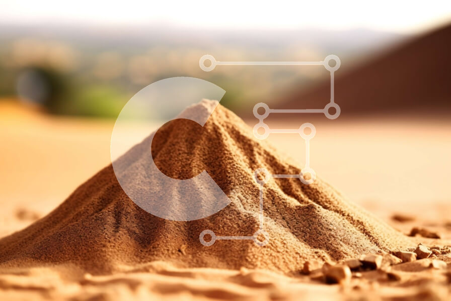 Intra Συλλεκτικό Ξύλινο Παζλ Plywood  4mm - Σωρός άμμου σε σχήμα πυραμίδας που προκαλεί δέος στην έρημο Σε Ξύλινο Κουτί - Διαστάσεις Puzzle: 10x10 cm – 25 κομμάτια