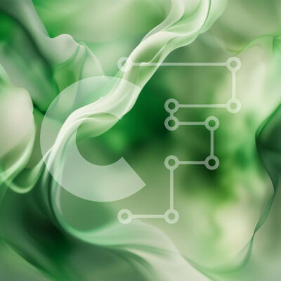 Intra Συλλεκτικό Ξύλινο Παζλ Plywood 4mm - Πράσινο αφηρημένο φόντο με στροβιλιζόμενα μοτίβα Σε Ξύλινο Κουτί - Διαστάσεις Puzzle: 10x10 cm – 25 κομμάτια - Image 1