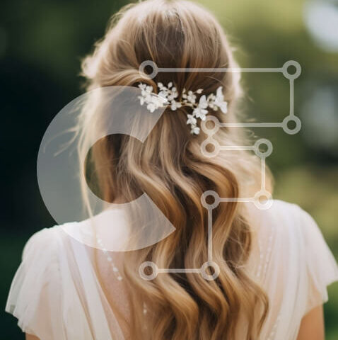 Intra Συλλεκτικό Ξύλινο Παζλ Plywood  4mm - Εκπληκτική νύφη με λευκό νυφικό με φλοράλ κεφαλάκι Σε Ξύλινο Κουτί - Διαστάσεις Puzzle: 10x10 cm – 25 κομμάτια - Image 1