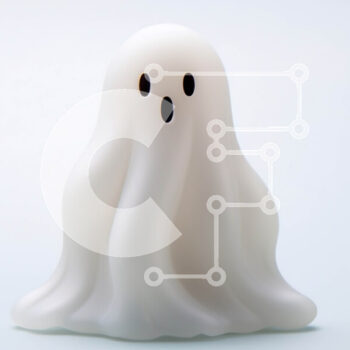 Intra Συλλεκτικό Ξύλινο Παζλ Plywood  4mm - Μικρό λευκό ειδώλιο φάντασμα στο έδαφος Σε Ξύλινο Κουτί - Διαστάσεις Puzzle: 10x10 cm – 25 κομμάτια - Image 1