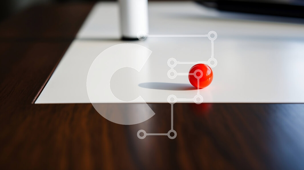 Intra Συλλεκτικό Ξύλινο Παζλ Plywood  4mm - Μικρή κόκκινη μπάλα στο τραπέζι με στυλό, μολύβια και συνδετήρες Σε Ξύλινο Κουτί - Διαστάσεις: 10x10 cm – 25 κομμάτια