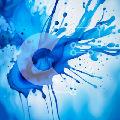 Intra Συλλεκτικό Ξύλινο Παζλ Plywood  4mm - Εκπληκτική εικόνα ενός μπλε μελανιού που πιτσιλίζει σε καθαρό λευκό φόντο Σε Ξύλινο Κουτί - Διαστάσεις Puzzle: 10x10 cm – 25 κομμάτια - Image 1