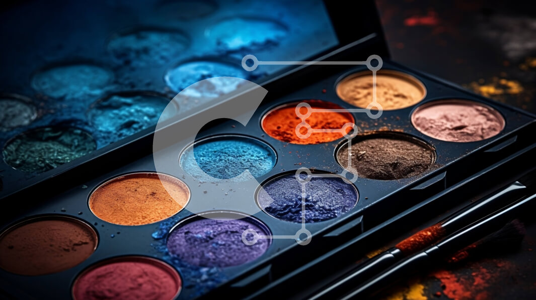 Intra Συλλεκτικό Ξύλινο Παζλ Plywood  4mm - Ζωντανή παλέτα μακιγιάζ με σκιές ματιών, ρουζ και highlighter Σε Ξύλινο Κουτί - Διαστάσεις Puzzle: 10x10 cm – 25 κομμάτια