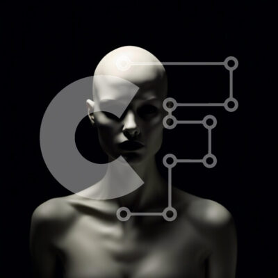 Intra Συλλεκτικό Ξύλινο Παζλ Plywood  4mm - Κενή γυναίκα έκφρασης με λευκό πουκάμισο και μαύρο παντελόνι Σε Ξύλινο Κουτί - Διαστάσεις Puzzle: 10x10 cm – 25 κομμάτια - Image 1