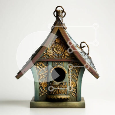 Intra Συλλεκτικό Ξύλινο Παζλ Plywood  4mm - Όμορφα κατασκευασμένο Ξύλινο Σπιτάκι πουλιών με περίπλοκες λεπτομέρειες Σε Ξύλινο Κουτί - Διαστάσεις: 10x10 cm – 25 κομμάτια - Image 1