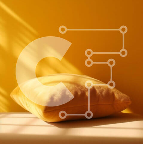 Intra Συλλεκτικό Ξύλινο Παζλ Plywood  4mm - Φωτεινός και ηλιόλουστος κίτρινος τοίχος με ηλιαχτίδα που λάμπει Σε Ξύλινο Κουτί - Διαστάσεις Puzzle: 10x10 cm – 25 κομμάτια - Image 1