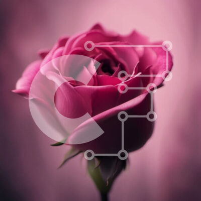 Intra Συλλεκτικό Ξύλινο Παζλ Plywood  4mm - Όμορφη κοντινή εικόνα ενός ροζ τριαντάφυλλου Σε Ξύλινο Κουτί - Διαστάσεις: 10x10 cm – 25 κομμάτια - Image 1