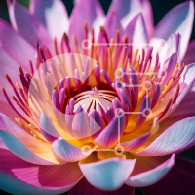 Intra Συλλεκτικό Ξύλινο Παζλ Plywood 4mm - Όμορφη κινηματογράφηση σε πρώτο πλάνο ενός ροζ λουλουδιού λωτού σε πλήρη άνθιση Σε Ξύλινο Κουτί - Διαστάσεις: 10x10 cm – 25 κομμάτια - Image 1