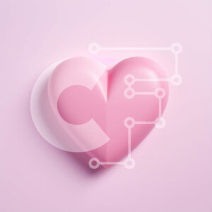 Intra Συλλεκτικό Ξύλινο Παζλ Plywood  4mm - Σχήμα σπασμένης καρδιάς σε ροζ φόντο Σε Ξύλινο Κουτί - Διαστάσεις Puzzle: 10x10 cm – 25 κομμάτια