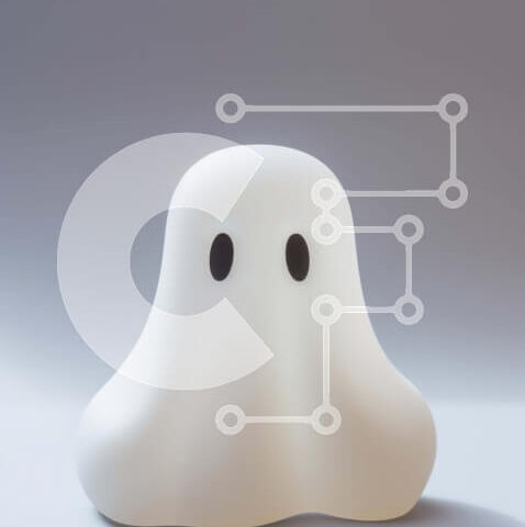 Intra Συλλεκτικό Ξύλινο Παζλ Plywood  4mm - Λευκό στολίδι σε σχήμα φαντάσματος Σε Ξύλινο Κουτί - Διαστάσεις Puzzle: 10x10 cm – 25 κομμάτια - Image 1