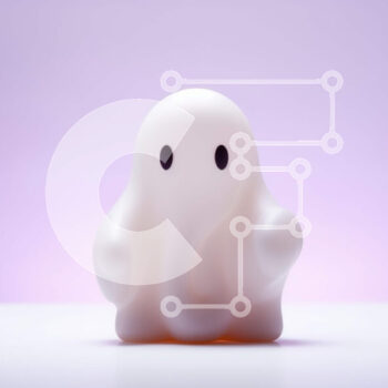 Intra Συλλεκτικό Ξύλινο Παζλ Plywood  4mm - Άσπρο ειδώλιο φάντασμα σε μωβ φόντο Σε Ξύλινο Κουτί - Διαστάσεις Puzzle: 10x10 cm – 25 κομμάτια - Image 1