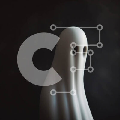 Intra Συλλεκτικό Ξύλινο Παζλ Plywood  4mm - Άσπρο ειδώλιο φάντασμα σε σκούρο φόντο Σε Ξύλινο Κουτί - Διαστάσεις Puzzle: 10x10 cm – 25 κομμάτια - Image 1