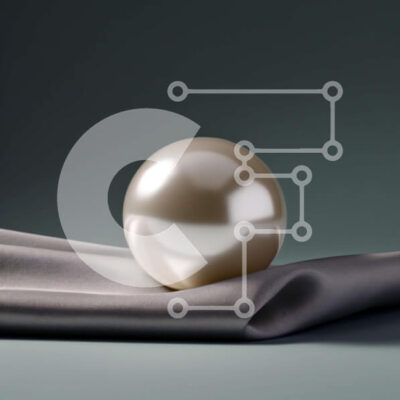 Intra Συλλεκτικό Ξύλινο Παζλ Plywood  4mm - Όμορφη εικόνα ενός λευκού μαργαριταριού σε ένα μαύρο πανί Σε Ξύλινο Κουτί - Διαστάσεις: 10x10 cm – 25 κομμάτια - Image 1