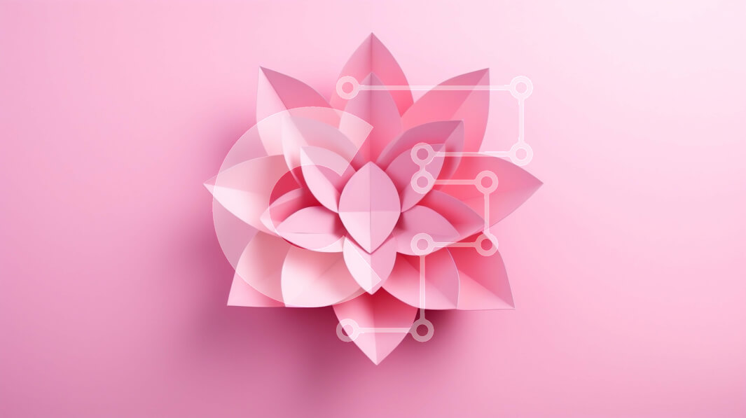 Intra Συλλεκτικό Ξύλινο Παζλ Plywood  4mm - Ροζ Λουλούδι Λωτού από χαρτί Σε Ξύλινο Κουτί - Διαστάσεις: 10x10 cm – 25 κομμάτια