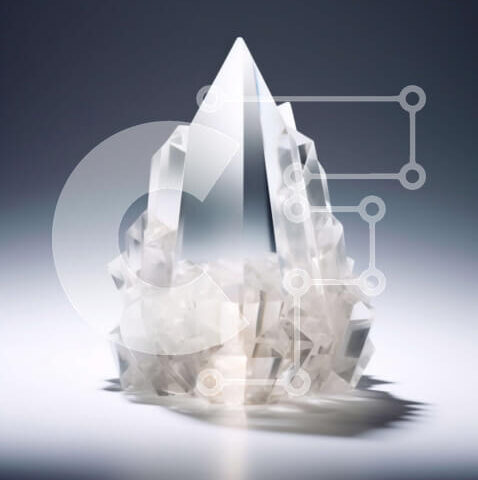 Intra Συλλεκτικό Ξύλινο Παζλ Plywood  4mm - Όμορφη εικόνα ενός καθαρού κρυστάλλου σε μια μαύρη επιφάνεια Σε Ξύλινο Κουτί - Διαστάσεις: 10x10 cm – 25 κομμάτια - Image 1